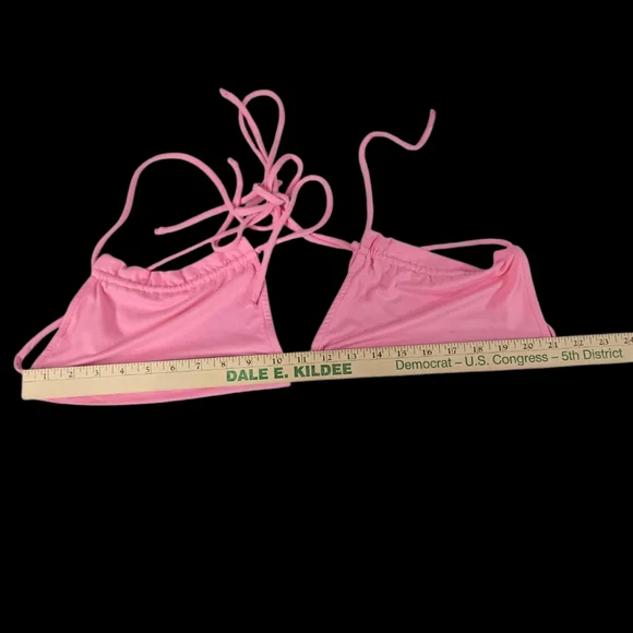 NWOT May Pink Mini Skirt Set Halter Top Ruched Skirt 2PC - Picture 5 of 10